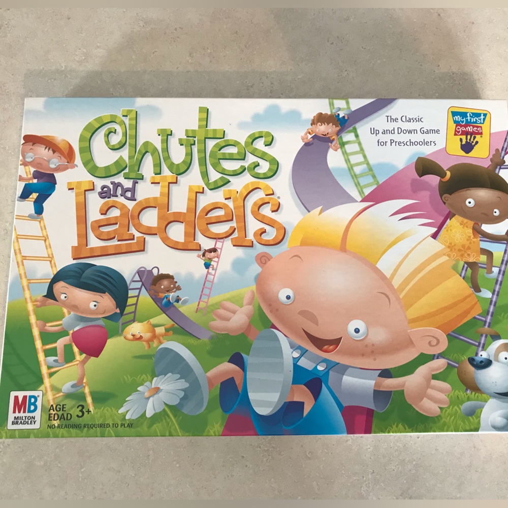 Vintage 2004 Chutes and Ladders Hasbro Milton Bradley Children’s Board Game